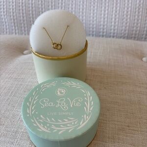 NWT Spartina 449 Sea La Vie necklace , 18KT Gold Pleated